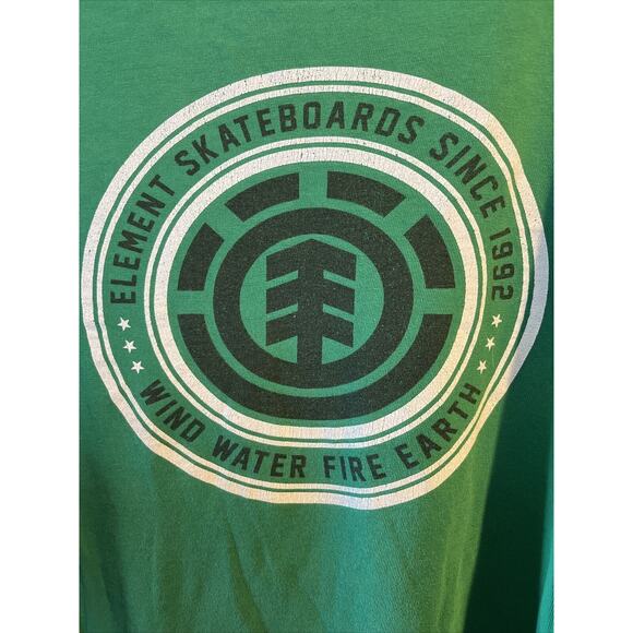 Element Skateboarding Vintage Men’s L Green Short Sleeve Cotton T-shirt - Picture 12 of 16